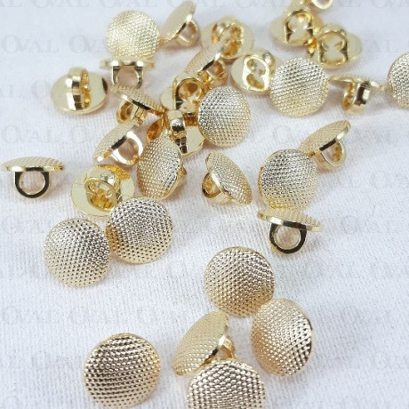 Plastic button 8.5mm/144pcs gold 2864