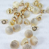 Plastic button 8.5mm/144pcs gold 2864
