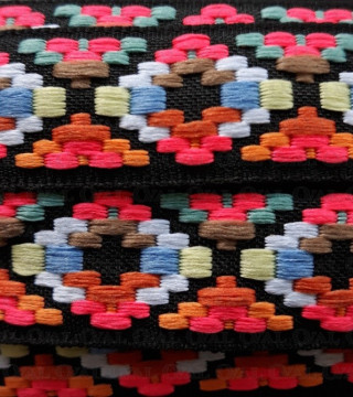 Ethnic decorative ribbon 25 mm no. 176