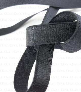 12mm strap elastic / 1m BLACK 2865 E