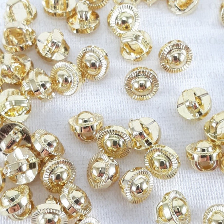 Plastic button 7mm/144pcs gold 2341
