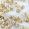 Plastic button 7mm/144pcs gold 2341