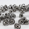 Plastic button 7mm/144pcs dark nickel 1861
