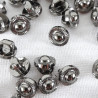 Plastic button 7mm/144pcs dark nickel 1861