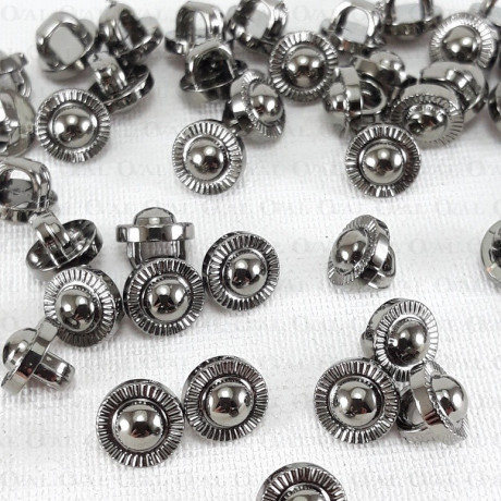 Guzik plastikowy 7mm/144szt ciemny nikiel 1861