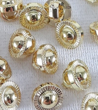 Plastic button 7mm/144pcs gold 2341