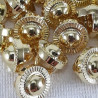 Plastic button 7mm/144pcs gold 2341