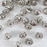 Plastic button 7mm/144pcs silver 2872
