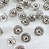 Plastic button 7mm/144pcs silver 2872