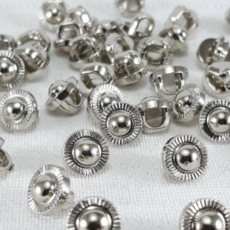 Plastic button 7mm/144pcs silver 2872