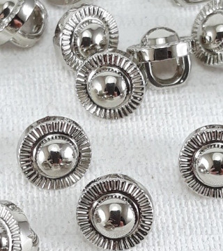 Plastic button 7mm/144pcs silver 2872