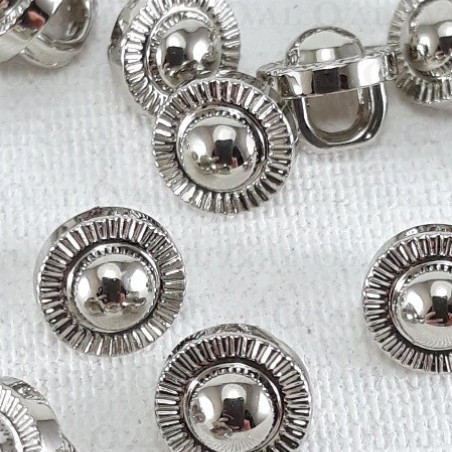 Plastic button 7mm/144pcs silver 2872