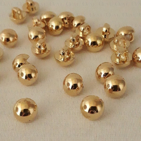 Button 7mm/144pcs gold 2873