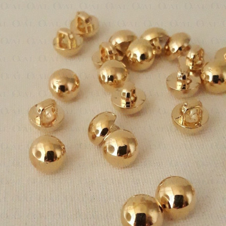 Button 7mm/144pcs gold 2873