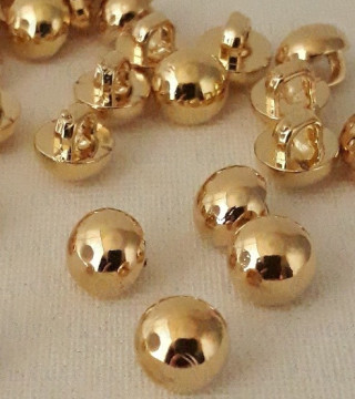 Guzik plastikowy 7mm/144szt złoty 2873