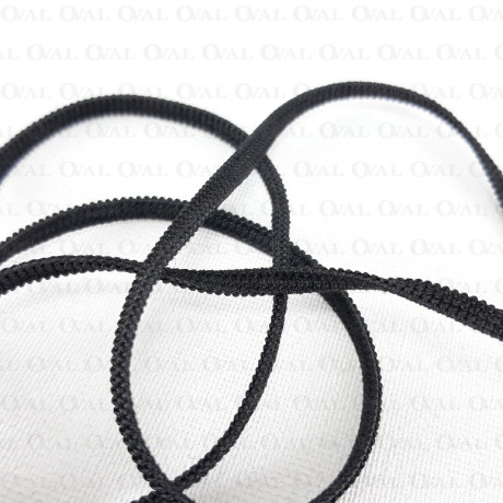 Guma 3mm /200m czarna,płaska 2875