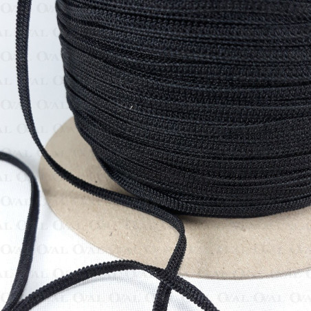 Flat elastic 3mm /200m black 2875