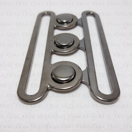Metal clasp 70 mm dark nickel 1156