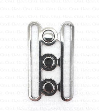 Metal clasp 70 mm dark nickel 1156