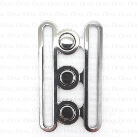 Metal clasp 70 mm dark nickel 1156