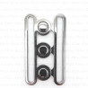 Metal clasp 70 mm dark nickel 1156