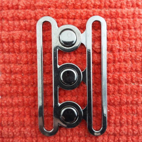 Metal clasp 70 mm dark nickel 1156