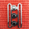 Metal clasp 70 mm dark nickel 1156