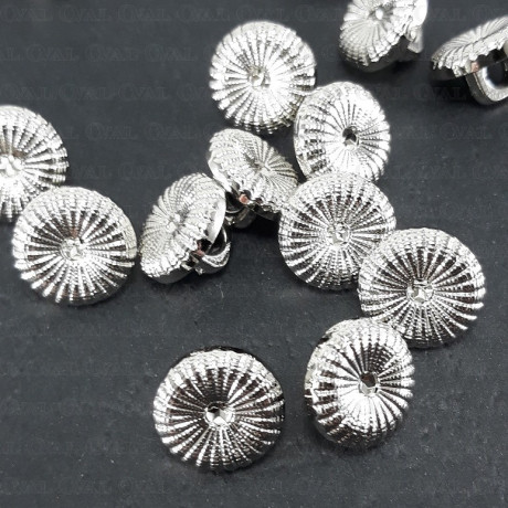 Guzik plastikowy 11mm/144szt srebrny 1597