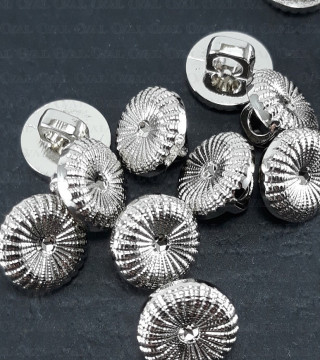 Guzik plastikowy 11mm/144szt srebrny 1597