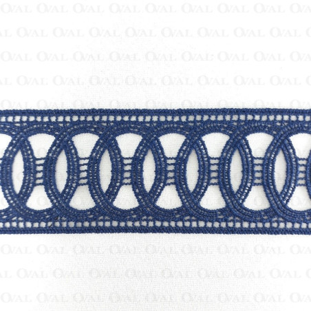 Guipure lace 50 mm/1 yard navy blue 2878