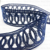 Guipure lace 50 mm/1 yard navy blue 2878