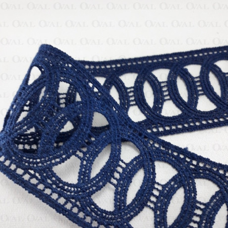 Guipure lace 50 mm/1 yard navy blue 2878