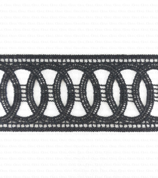 Koronka gipiurowa 50mm/1yard  czerń 2880