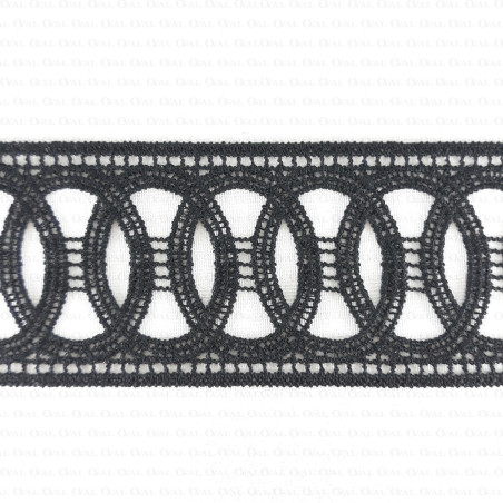 Guipure lace 50 mm/1 yard black 2880