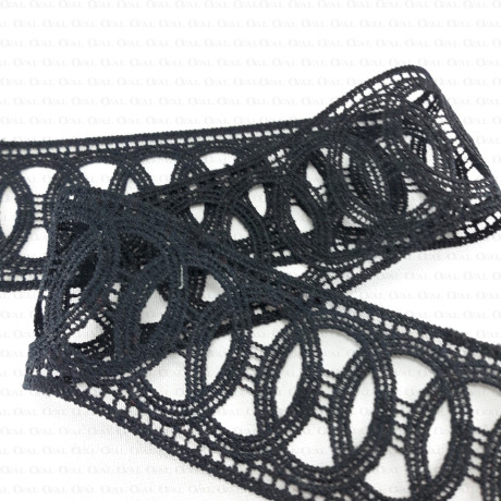 Guipure lace 50 mm/1 yard black 2880