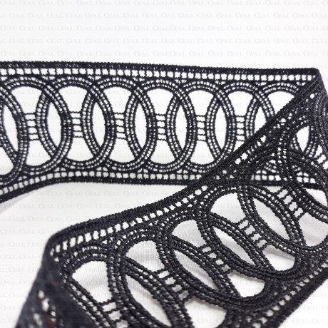 Guipure lace 50 mm/1 yard black 2880