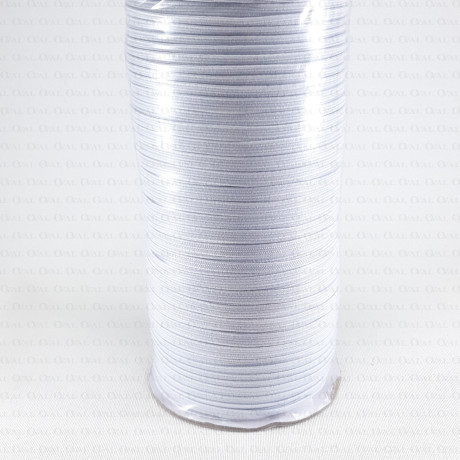 Guma w oplocie 4mm/100m  biała    2891