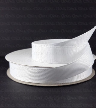 Grosgrain ribbon 15mm/30 yards white 2895