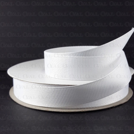 Grosgrain ribbon 15mm/30 yards white 2895