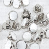 Button 10mm/144pcs silver white 2900
