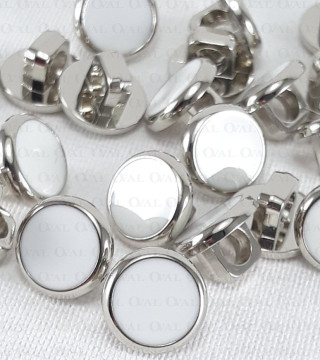 Button 10mm/144pcs silver white 2900