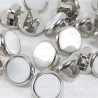 Button 10mm/144pcs silver white 2900