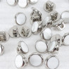 Button 10mm/144pcs silver white 2900