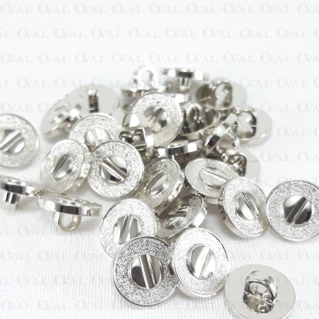 Guzik plastikowy 11mm/144szt srebrny  2877