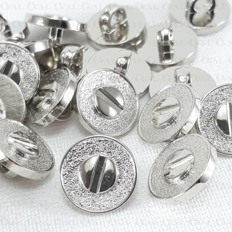 Guzik plastikowy 11mm/144szt srebrny  2877