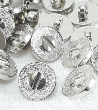 Plastic button 11mm/144pcs silver 2901