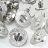 Plastic button 11mm/144pcs silver 2901