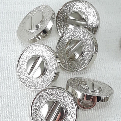 Plastic button 11mm/144pcs silver 2901