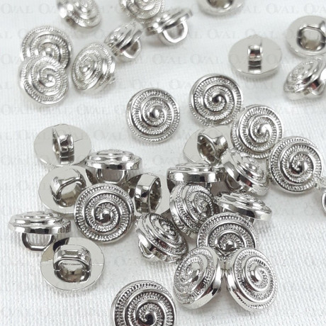 Plastic button 9mm/144pcs silver 2902