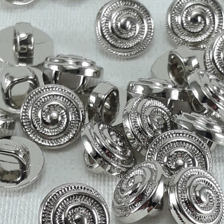 Guzik plastikowy 9mm/144szt srebrny  2902